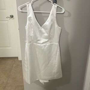 White reception dress